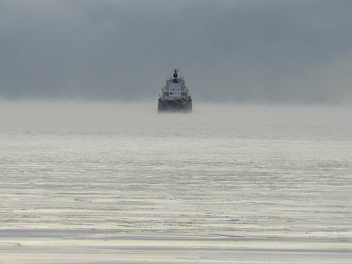 Freighter from McKay Island